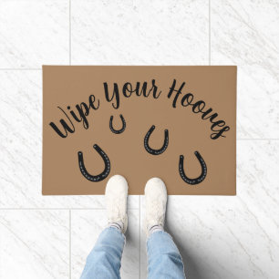 Personalisierte Fußmatte 'Wipe Your Hooves'