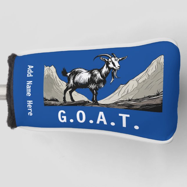 Personalisierte G.O.A.T Putter-Abdeckung Golf Headcover (Vorderseite)