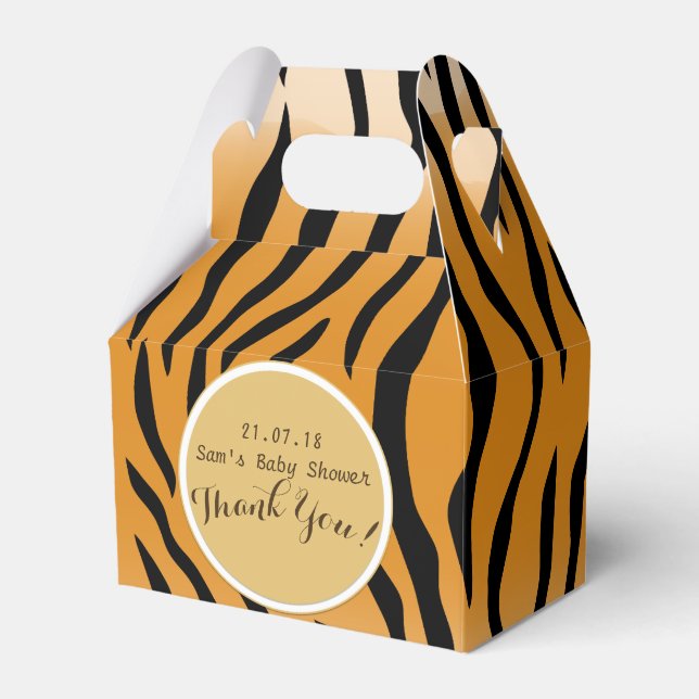 Personalisierte Gabelboxen Tiger Print Geschenkschachtel (Vorderseite)
