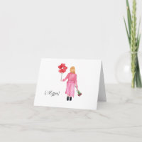 Personalisierte Galentine-Tageskarte-Blonde