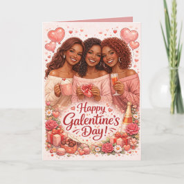 Personalisierte Galentine's Grußkarte Karte