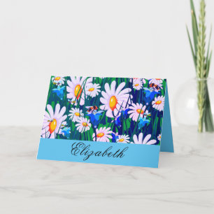 Personalisierte, Gänseblümchen & Bienen, Frühlings Karte