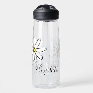 Personalisierte Gänseblümchen-Blumen-Monogramm  Trinkflasche