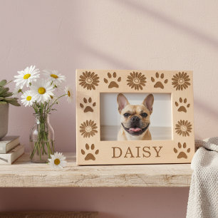 Personalisierte Gänseblümchen Holz-Fotoständer für Geätzte Rahmen
