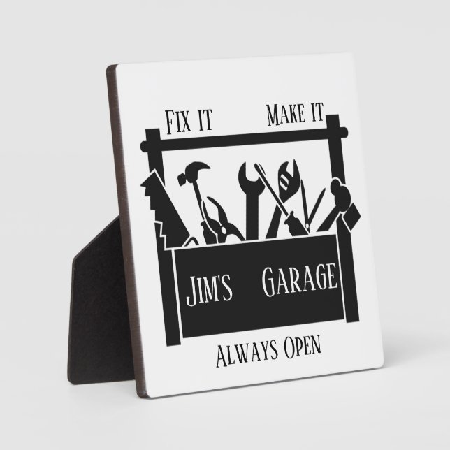 Personalisierte Garage Fotoplatte (Vorderseite)