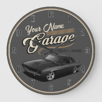 Personalisierte Garage große Uhr