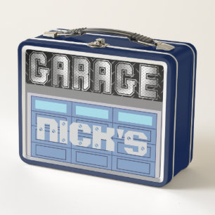Personalisierte Garage Life Metal Lunch Box