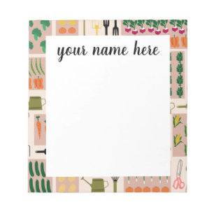 Personalisierte Gartenarbeit Notizblock