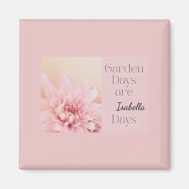 Personalisierte Gartentage, Geschenk für Gartenlie Magnet (Vorne)