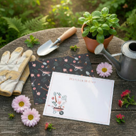 Personalisierte Gartenwerkzeug-Notizkarte Mitteilungskarte