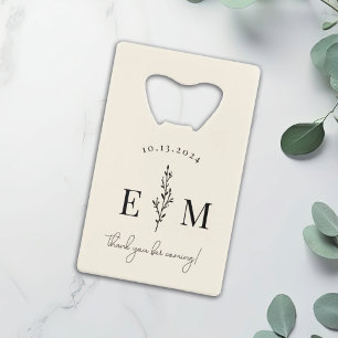 Personalisierte Gastgeschenk Hochzeit Elegant Geldbeutel Flaschenöffner
