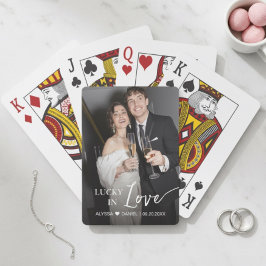 Personalisierte Gastgeschenk Hochzeit "Lucky in Li Spielkarten