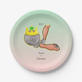 Personalisierte Gastgeschenk Hochzeit Pappteller