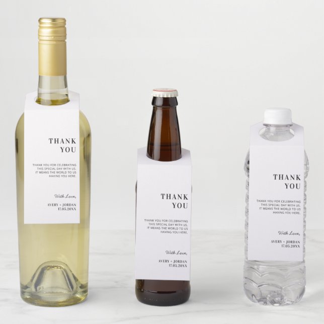 Personalisierte Gastgeschenk Hochzeit Party Hostes Flaschenanhänger (Beispiel)