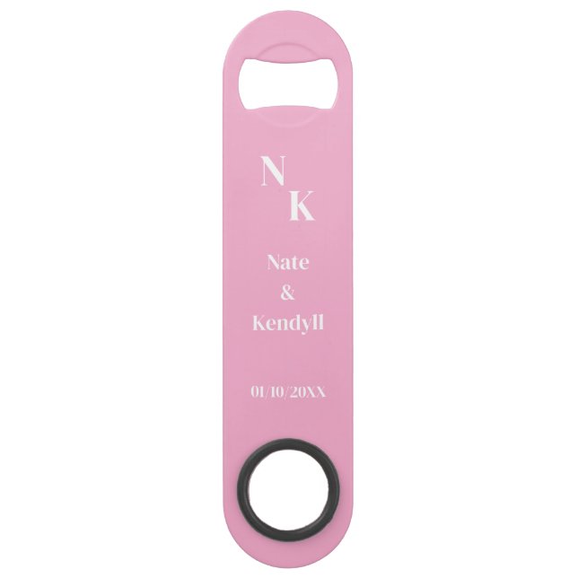 Personalisierte Gastgeschenk Hochzeit Speed Flaschenöffner (Vorderseite)