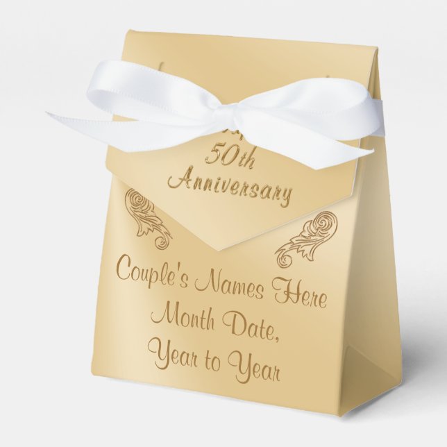 Personalisierte Gastgeschenke zum 50. Jubiläum Geschenkschachtel (Vorderseite)