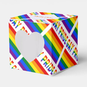 Personalisierte Gay Pride LGBTQ-Fliesenherz Geschenkschachtel