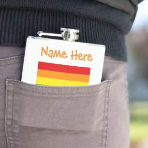 Personalisierte Gay Pride LGBTQ Regenbogenflagge Flachmann