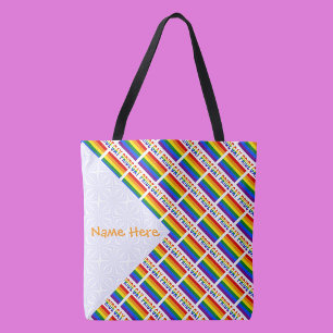 Personalisierte Gay Pride Regenbogen-Kachel-Schult