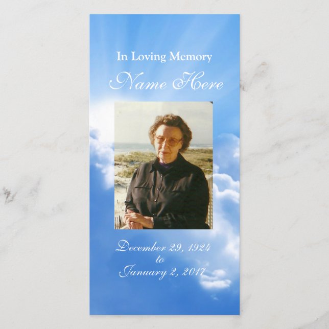 Personalisierte Gebetskarte / Gebetskarte (Vorderseite)