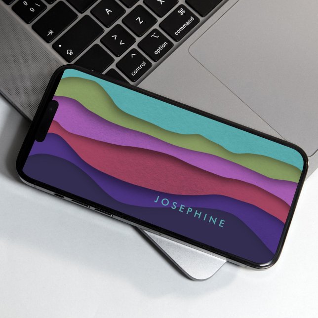 Personalisierte Gebirgswellen Case-Mate iPhone Hülle (Mountain Waves of color phone case)