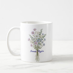 Personalisierte Geburtsblume Aster Maßgeschneidert Kaffeetasse
