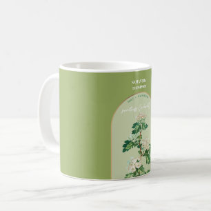 Personalisierte Geburtsblume Monat Mai Hawberry Kaffeetasse
