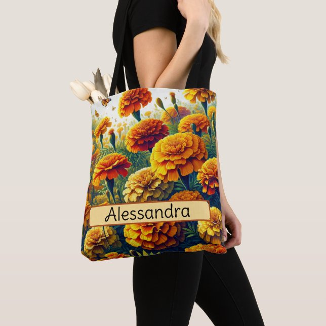 Personalisierte Geburtshaus Blume Marigold Oktober (Von Nahem)