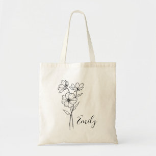 Personalisierte Geburtsmonats-Blume mit individuel Tragetasche
