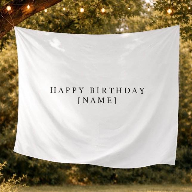 Personalisierte Geburtstags-Name-Flagge Einfach Mi Wandteppich (Personalized Birthday Name Flag Simple Minimalist Tapestry)