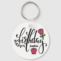 Personalisierte Geburtstags-Rosa-Rose 