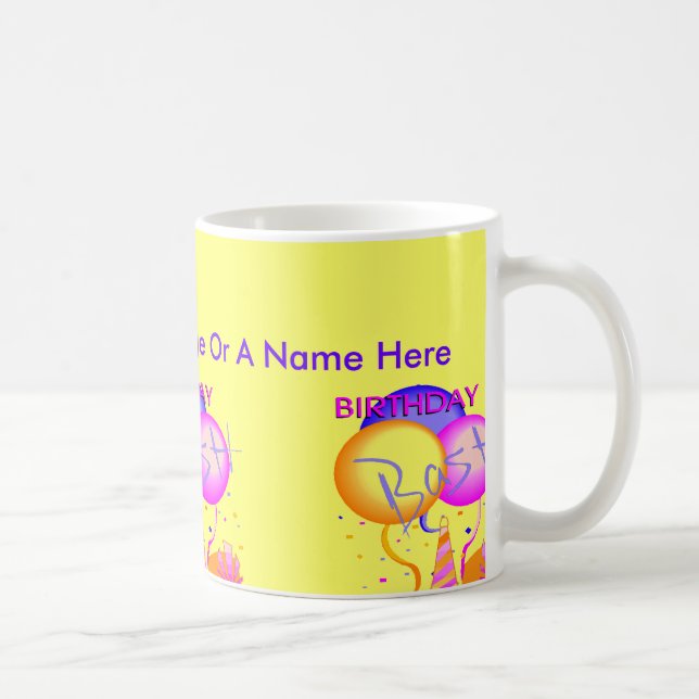 Personalisierte Geburtstags-Tassen Kaffeetasse (Rechts)