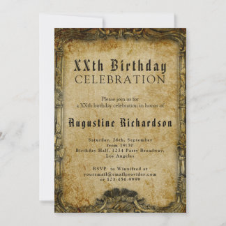 Personalisierte Geburtstagsfoto-Vorlage Vintag Ret Einladung