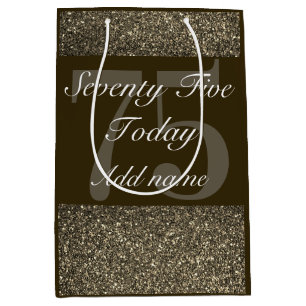 Personalisierte Geburtstagsgeschenk-Tasche 75. Mittlere Geschenktüte