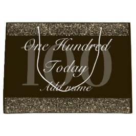 Personalisierte Geburtstagsgeschenktasche 100. Große Geschenktüte