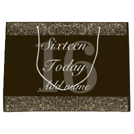 Personalisierte Geburtstagsgeschenktasche 16. Große Geschenktüte