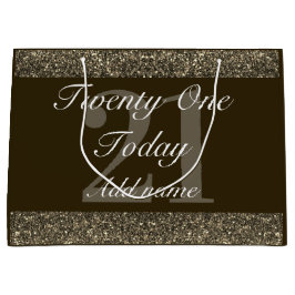 Personalisierte Geburtstagsgeschenktasche 21. Große Geschenktüte