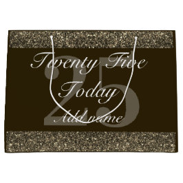 Personalisierte Geburtstagsgeschenktasche 25. Große Geschenktüte