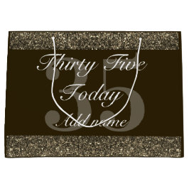 Personalisierte Geburtstagsgeschenktasche 35. Große Geschenktüte