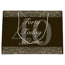 Personalisierte Geburtstagsgeschenktasche 40. Große Geschenktüte