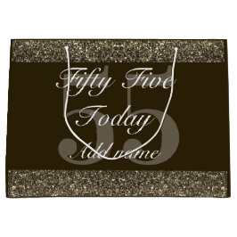 Personalisierte Geburtstagsgeschenktasche 55. Große Geschenktüte