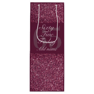 personalisierte Geburtstagsgeschenktasche 65. Geschenktüte Für Weinflaschen