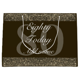 Personalisierte Geburtstagsgeschenktasche 80. Große Geschenktüte