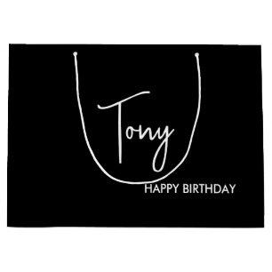 Personalisierte Geburtstagsgeschenktasche, Geburts Große Geschenktüte