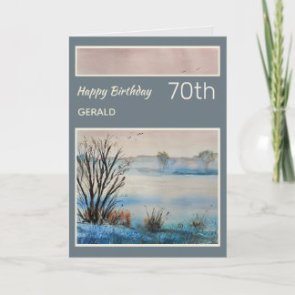 Personalisierte Geburtstagskarte der 70. Landschaf Karte