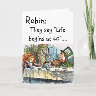 Personalisierte Geburtstagskarte für alle über 40 Karte