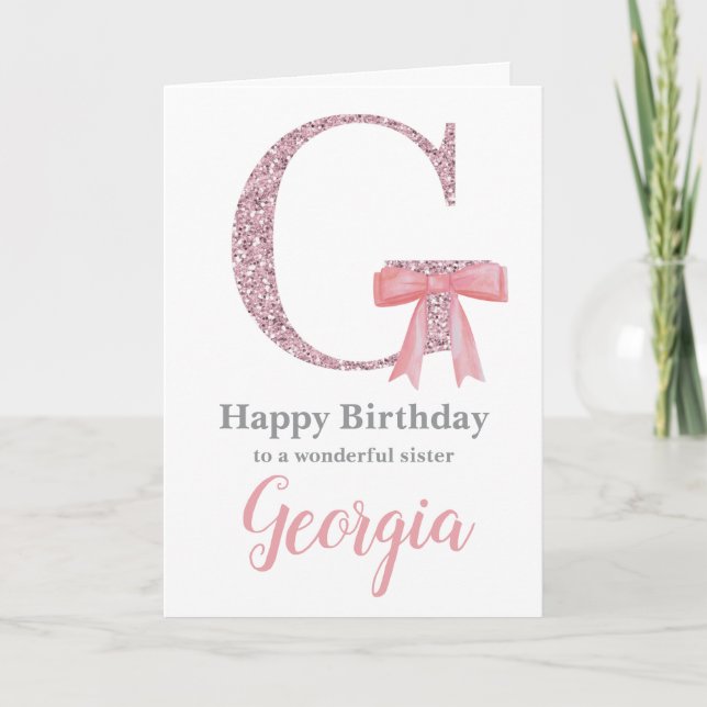 Personalisierte Geburtstagskarte für sie - Buchsta Feiertagskarte (Vorderseite)