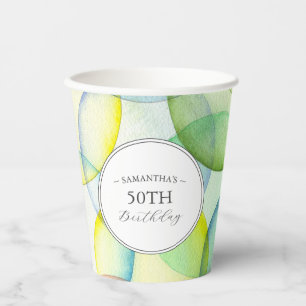Personalisierte Geburtstagsparty Papier Cups farbi Pappbecher