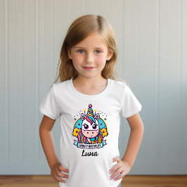 Personalisierte Geburtstagsparty von Unicorn Girl T-Shirt