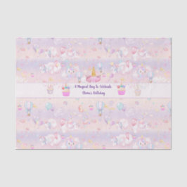 Personalisierte Geburtstagsparty von Unicorn Seidenpapier